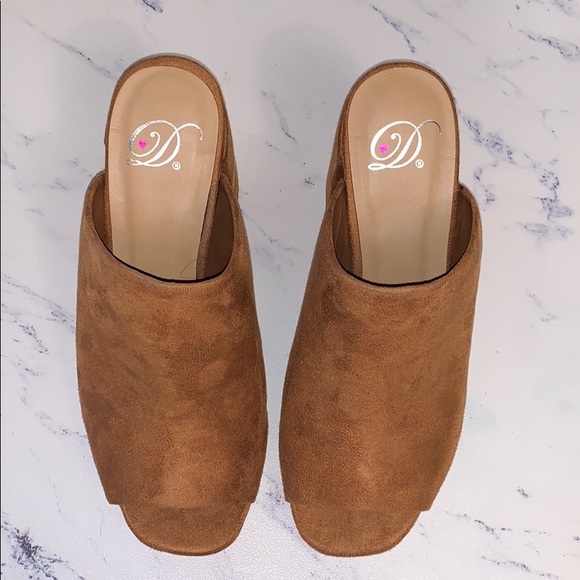 Brown Suede Mules - Picture 3 of 4